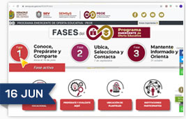 Gobierno del Estado de Veracruz la plataforma digital “Programa Emergente de Oferta Educativa”.