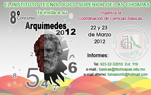 Octavo Concurso Regional de Ciencias Basicas Aplicadas ARQUIMEDES 2012 