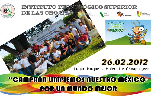 Personal del ITSCH inicia campaña "Limpiemos Nuestro Mexico 2012"