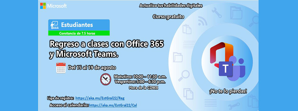 "Capacitación de Office 365 y Microsoft Teams para Estudiantes"